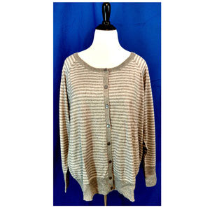 Lane Bryant Cardigan Sweater 18/20 Gray Silver